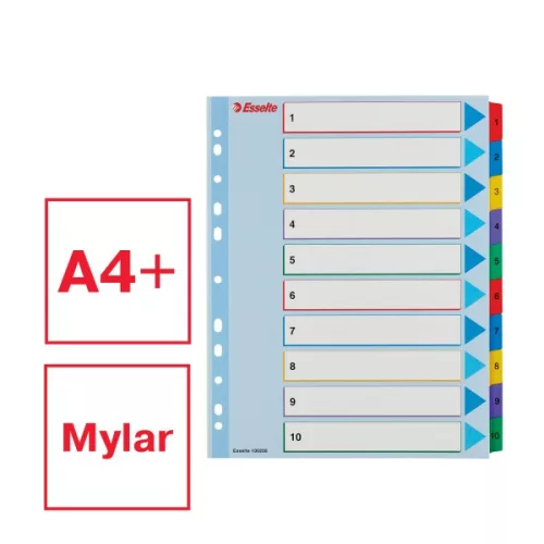 Esselte A4 extra széles újraírható 1-10 regiszter