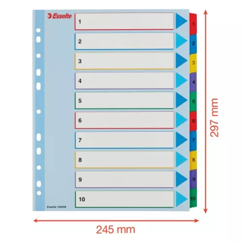 Esselte A4 extra széles újraírható 1-10 regiszter