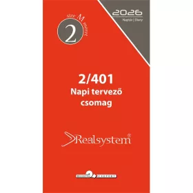   Realsystem 2/401 2026 éves napi beosztású gyűrűs naptár kiegészítő