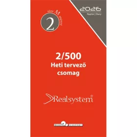   Realsystem 2026 2/500 éves heti beosztású gyűrűs naptár kiegészítő