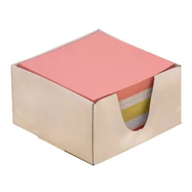9x9x4,5cm farbiger Würfelblock in Schachtel