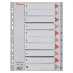 Esselte A4 1-10 műanyag regiszter