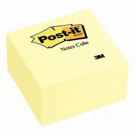   Post-it® Haftnotizblock, 76 x 76 mm, 450 Blatt, selbstklebend, gelb, Würfelform, 100 % PEFC-frei, SGSCH-PEFC-COC-110078