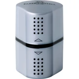  Faber-Castell Grip 2001 Trio háromlyukú szürke tartályos hegyező