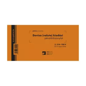   C.318-120/V 50x3lapos "Deviza (valuta) kiadási pénztárbizonylat" nyomtatvány