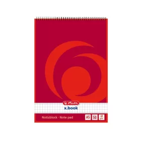 Herlitz A5 Spiralblock, quadratisch, 50 Blatt