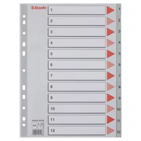 Esselte A4 1-12 műanyag regiszter
