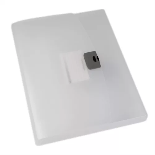 Office Depot 2,5 cm áttetsző kapcsos fehér irattáska