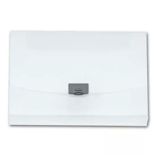 Office Depot 2,5 cm áttetsző kapcsos fehér irattáska