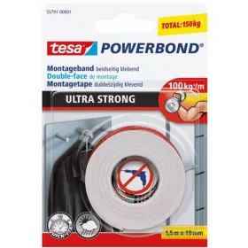   Tesa 55791 Extra Power 1,5mx19 mm erős kétoldalas ragasztószalag