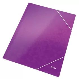 Leitz Wow A4 kartonska ljubičasta gumena mapa