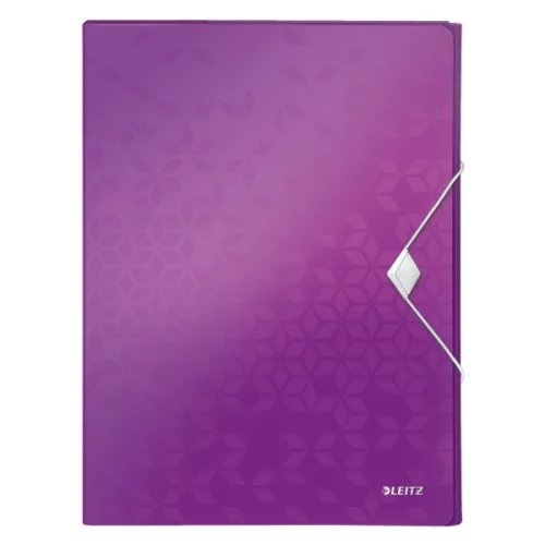 Leitz Wow Jumbo ljubičasta gumirana mapa od papira