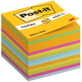   Post-it® 76x76mm 450 Blatt ultra-selbstklebende, regenbogenfarbene Würfelblöcke, 100% PEFC, SGSCH-PEFC-COC-110078
