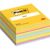 Post-it® 76x76mm 450 Blatt ultra-selbstklebende, regenbogenfarbene Würfelblöcke, 100% PEFC, SGSCH-PEFC-COC-110078
