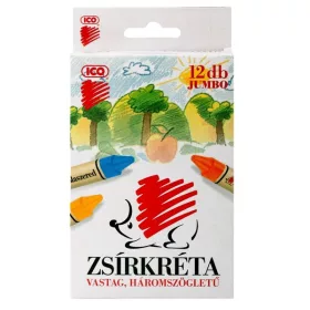   ICO Süni Jumbo 12 db-os vastag háromszögletű zsírkréta készlet