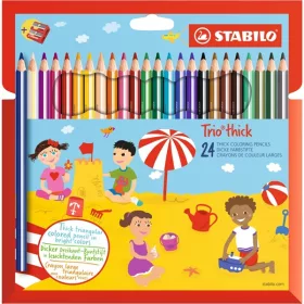 Stabilo Trio 24db-os színesceruza készlet + hegyező