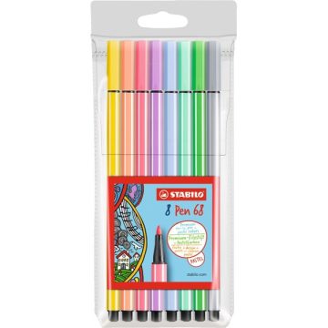   Stabilo Pen 68 pasztell 8db-os vegyes színű filctoll készlet