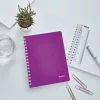 Leitz Wow A5 80lapos kockás lila spirálfüzet