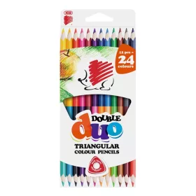   ICO Süni kétvégű háromszögletű 12/24 színesceruza készlet