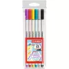 Stabilo Pen 68 brush 6db-os vegyes színű ecsetfilc