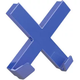 Dahle Mega XL 90x90mm kreuzförmiger blauer Magnetaufhänger