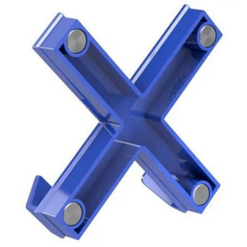 Dahle Mega XL 90x90mm kreuzförmiger blauer Magnetaufhänger