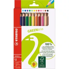 Stabilo GreenTrio vastag 12db-os színesceruza készlet