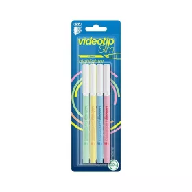  ICO Videotip Slim pasztell 4db-os vegyes színű szövegkiemelő