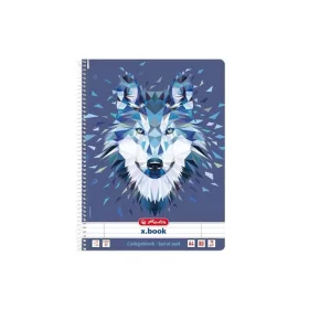 Herlitz Wild Animals A4 80lapos vonalas spirálfüzet
