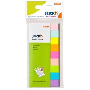   Stick'N 50x12 mm 9x50 lap neon/pasztell mix jelölőcímke