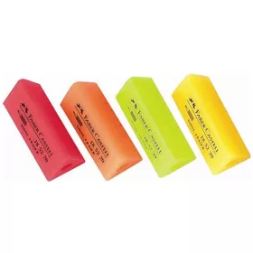 Faber-Castell dreieckiger Neon-Stiftehalter und Radiergummi
