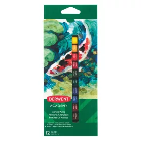 Derwent set akrilnih boja 12 ml, 12 komada
