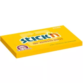   Stick'N 360° 76x127 mm 100 lap narancssárga öntapadó jegyzettömb