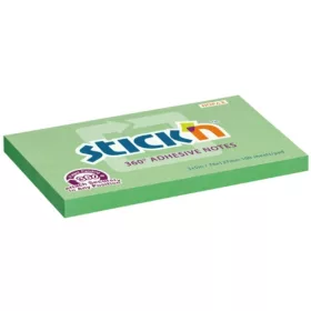   Stick'N 360° 76x127 mm 100 lap zöld öntapadó jegyzettömb