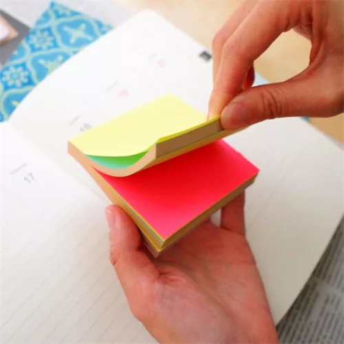 Stick'N 76x76 mm 100 Blatt 4-farbiger Neon-Selbstklebe-Notizblock
