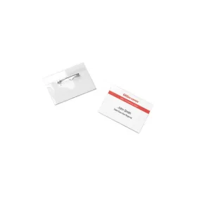   Office Depot Namensschilder mit horizontaler Sicherheitsnadel, 90 x 60 mm, 50 Stück