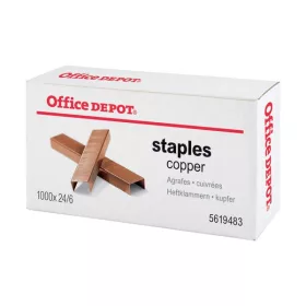 Office Depot 24/6 Kupfer-Binderclips, 1000 Stück/Box