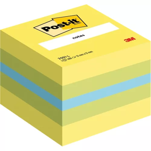 Post-it 2051-L 51x51mm Mini-Selbstklebeblock aus gemischtem Kalk, 100% PEFC, SGSCH-PEFC-COC-110078