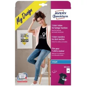 Avery MD1003 A4 Bügeltransferfolie, 4 Stück