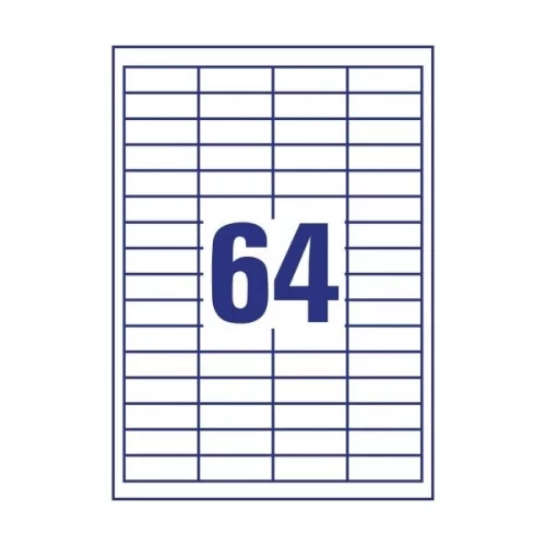 Avery 3667 QP 48,5x16,9mm univerzális 6400db-os fehér etikett