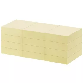   Office Depot 38x50mm Recycling-Notizblöcke mit Selbstklebefunktion, gelb, 12 Stück