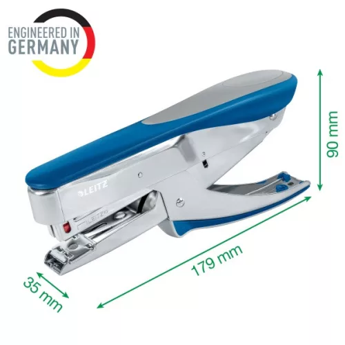 Leitz 5548 elöltöltős kézi ezüst/kék fűzőgép