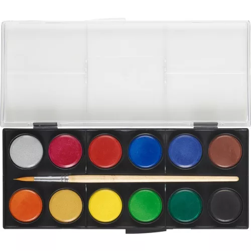 Faber-Castell set akvarela s 12 boja, 30 mm, s kistom