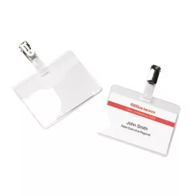   Office Depot 90x60mm Namensschilder zum Anclipsen im Querformat, 50 Stück