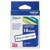 Brother TZe-241 18mmx8m fehér/fekete laminált szalag