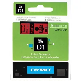 Dymo D1 9mmx7m fekete/piros feliratozógép szalag