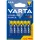 VARTA 4903121436 Hilft bei der Langzeit-Power-AAA-(LR03)-Mikropenbatterie, 4+2 Stück/Blister