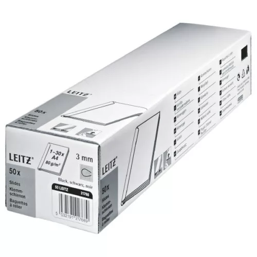 Leitz 3 mm transparente Ablageschiene, 50 Stück