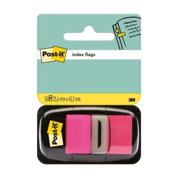   Post-it 680-21 25x43mm öntapadós 50db rózsaszín jelölőcímke