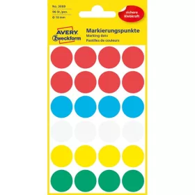 Avery 3089 18mm öntapadó vegyes színű jelölőpont